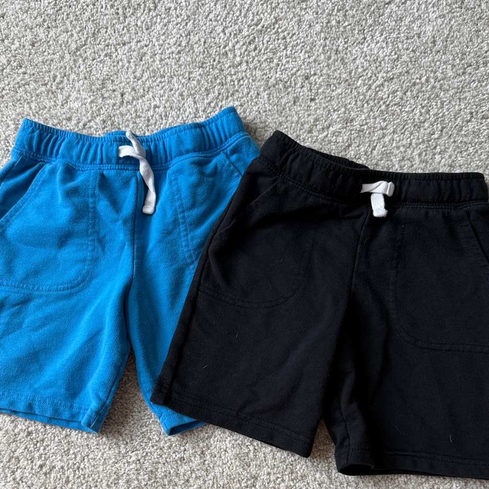 Cat & Jack Cotton Drawstring Shorts in Blue and Black (5t)